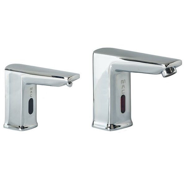 Macfaucets MP22 Matching Pair Of Faucet And Soap Dispenser, Polish Chrome MP22 PC